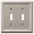 Amertac 149ttbn 2 Toggle Brushed Nickel Wallplate 