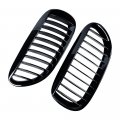 Left Right Glossy Black Front Hood Kidney Grille Compatible With 2004-2010 E63 E64 6-series 2-door