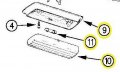 Vital All-terrain Hard Top Complete Clear Dome Light Assembly Cover Lens For Jeep Wrangler Tj Yj Cj7