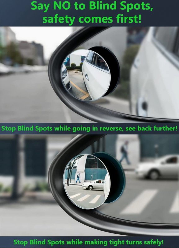 Blind Spot Glass 2 In Mirror 4 Pack For Jayco Redhawk Rv Anti Fog And Rust Resistant Aluminum With Premium Adhesive Convex Wide