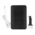 Solar Expansion Panel Weatherproof Portable Power Supply With Bracket For Security Camera 4w 6v Family Black