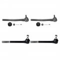 A-partrix 4x Tie Rods Inner And Outer Front Replacement Rod End Fits Oldsmobile Custom Cruiser 1991-1992 Pontiac Bonneville 