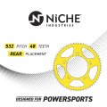 Niche 532 Pitch 48 Tooth Rear Drive Sprocket For Yamaha 2003-2005 Yzf R6 2006-2010 R6s 5sl-25448-20-00