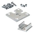 Satin Anodized 2 In X Corner Partition Post Base Plate Kit D1990acr Aluminum Hardware For Posts Up To 24 