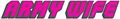Army Wife Neon Magenta Vinyl Transfer Sticker 