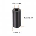 Uxcell Nylon Round Spacer Washer 3 2mm Id 7mm Od 12mm Height For M3 Screws Black 100pcs