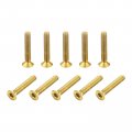 Uxcell Flat Head Socket Cap Screws M2-0 4 X 12mm Brass Inner Hex Drive Fasteners Bolts 24pcs