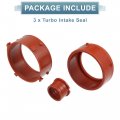 X Autohaux 3pcs Red Turbo Intake Seal Rubber A6420940080 For Mercedes-benz R320 2007-2008 E320 Ml320