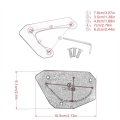 Hunter-bike Motorcycle Kickstand Extension Pad Cnc Aluminum Foot Side Support Stand Plate Replacement For Suzuki Dl650 V-strom