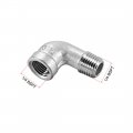 Uxcell Stainless Steel 316 Cast Pipe Fitting 90 Degree Elbow 4 Bspt Female X 1 Male Thread