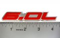 6 0l Liter In Red On Silver Highly Polished Aluminum Car Truck Engine Swap Nameplate Badge Logo Emblem For Chevy Tahoe Suburban