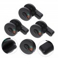 Doitool 5pcs Indicating Door Lock Public Toilet Bolt Privacy Indicator Occupied Handle For Shopping Mall Black Plastic