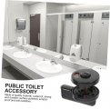 Doitool 5pcs Indicating Door Lock Public Toilet Bolt Privacy Indicator Occupied Handle For Shopping Mall Black Plastic