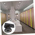 Doitool 5pcs Indicating Door Lock Public Toilet Bolt Privacy Indicator Occupied Handle For Shopping Mall Black Plastic