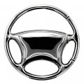 Officially Licensed Black Steering Wheel Key Fob For Ford Escape 