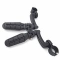 Motorcycle Black Adjustable Highway Peg Mounting Kit With Footpeg Footrest For Honda Goldwing Vtx1300 Shadow Valkyrie Triumph 