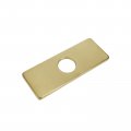 Utalind 6 Inch Rectangle Hole Cover Deck 3-to-1 Plate Stainless Steel Faucet For 4 Sink Brushed Gold 