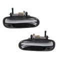 Front Exterior Door Handle Pair For Honda Civic 1996 1997 1998 1999 2000 Driver And Passenger Side Chrome Lever With Smooth 