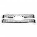 Ecotric Chrome Glle Cover Compatible With 2011-2016 Ford F250 F350 Super Duty Front Grills Mesh 8pcs Cover Onlyi I Not A