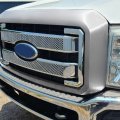 Ecotric Chrome Glle Cover Compatible With 2011-2016 Ford F250 F350 Super Duty Front Grills Mesh 8pcs Cover Onlyi I Not A