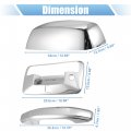 X Autohaux Chrome Plated Top Half Mirror Cover Caps Door Handles Tailgate W Camera Hole For Chevrolet Silverado Gmc Sierra 1500