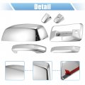 X Autohaux Chrome Plated Top Half Mirror Cover Caps Door Handles Tailgate W Camera Hole For Chevrolet Silverado Gmc Sierra 1500