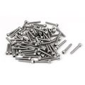Uxcell M4x25mm Thread 304 Stainless Steel Hex Socket Head Cap Screw Bolt Din912 80pcs