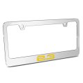 Ford Mustang 2 3l Ecoboost Yellow In 3d On Mirror Chrome Metal License Plate Frame Official Licensed