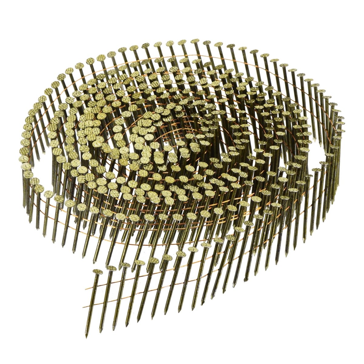 1600 Count Siding Nails 1-1 2 X 0 083 15-degree Ring Shank Full Round Head Collated Wire Coil For Lath And Sheathing Materials