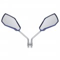 Uxcell 10mm Thread Aluminum Stem Rearview Side Mirrors Pair For Motorcycle Scooter Atv