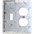 Amerelle 955td Garage Diamond Cut Aluminum Wallplate with 1 Toggle Duplex Outlet 