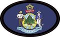 4in X 2 5in Flag Oval Maine Sticker By Stickertalk 