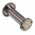 Uxcell Door Viewer Solid Brass 0-degree Peephole With Cover For 2-1 4 To 4-1 2 Inch Thick Bronze Finish 2 Pcs
