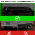 Hecasa Rear Diffuser For 2012-2014 Dodge Charger Srt8 V2 Style Bumper Lip Splitter Valance Matte Black