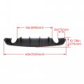Hecasa Rear Diffuser For 2012-2014 Dodge Charger Srt8 V2 Style Bumper Lip Splitter Valance Matte Black