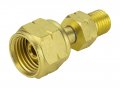 Acetylene Propane Regulator Torch Hose Adaptor Size B 9 16 In 18 Lh To A 3 8 24 Brass Construction 