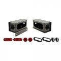 5001 1352 Weld On Stop Tail Turn Led Taillight Kit For Trailers With License Plate Bracket Silver 8 75 In Wide X 4 High 3 Deep 