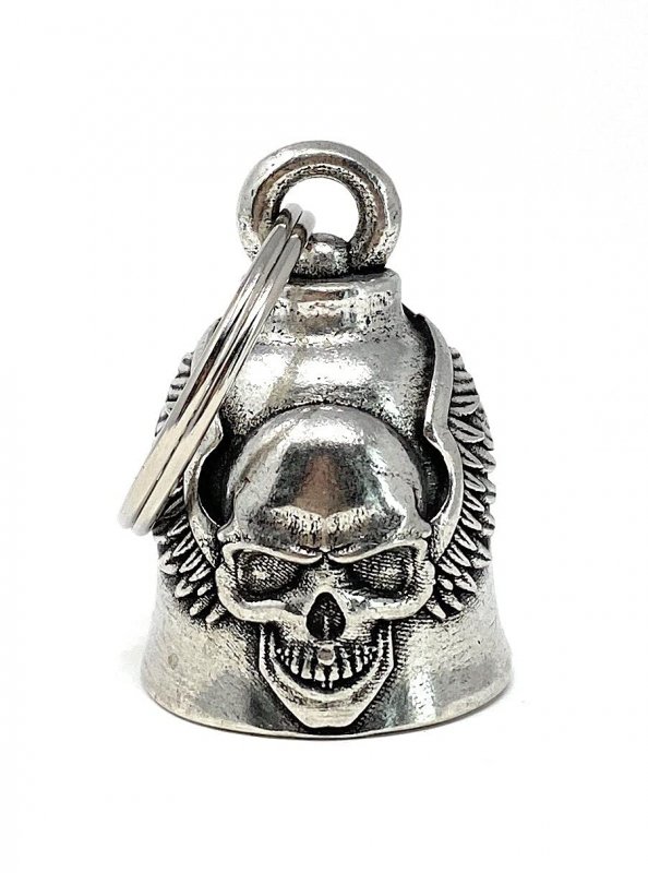Bravo Bells Skull Upwing Biker Bell Accessory Or Key Chain For Good Luck On The Road