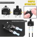 Overload Circuit Breaker 5a Thermal With Quick Connect Terminals Waterproof Cap Kit Push Button Manual Reset