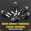 Overload Circuit Breaker 5a Thermal With Quick Connect Terminals Waterproof Cap Kit Push Button Manual Reset