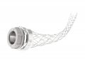 Woodhead 36515 Cable Strain Relief Dust Tight Wide Range Zinc Plated Steel Body Galvanized Mesh Insulated Bushing Straight Male 