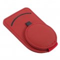 Favomoto Car Glasses Holder Visor For Sunshades Sun Auto Sunglasses Cowhide Leather Top Layer 
