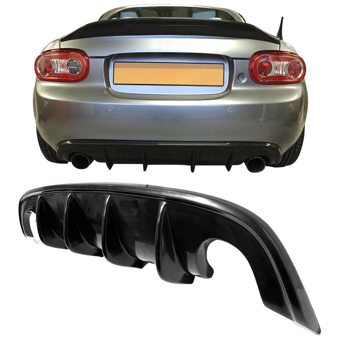 Rear Bumper Lip Diffuser For 2009-2015 Mazda Mx-5 Miata Mda Style Pu Polyurethane Air Dam Chin Splitter Molding Unpainted Black