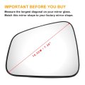 Car Rearview Left Driver Side Mirror Glass Replacement W Backing Plate Convex Heated White For Opel Vauxhall Mokka X 2012-2020