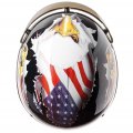 Cartman Cruiser Scooter Motorcycle Half Face Helmet Patriotic Eagle Usa Graphics Dot Approved For Bike Atv Utv Chopper Large