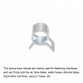 Uxcell 10pcs 5mm Spring Band Type Action Fuel Silicone Vacuum Hose Pipe Clamp Low Pressure Air Clip Zinc Plated