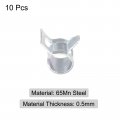 Uxcell 10pcs 5mm Spring Band Type Action Fuel Silicone Vacuum Hose Pipe Clamp Low Pressure Air Clip Zinc Plated