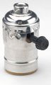 Leviton 7090-ni Medium Base Complete Aluminum Shell Incandescent Lampholder Removeable Turn Knob Nickel 