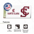 Santa Clara University Metal License Plate Frame And Sticker For Front Or Back Of Car Officially Licensed Sticker Combo Alumni