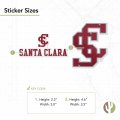 Santa Clara University Metal License Plate Frame And Sticker For Front Or Back Of Car Officially Licensed Sticker Combo Alumni